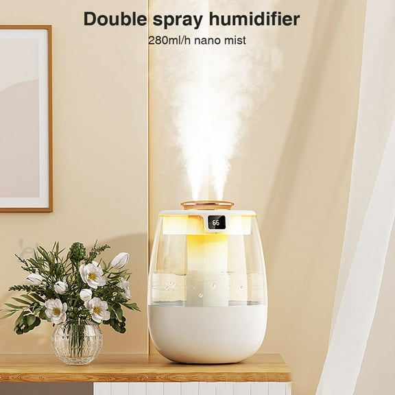 Ultrasonic Cool Mist Humidifier-Small Quiet Ultrasonic Air Portable humidifiers, Essential Oil Diffuser and Nightlight Lasts Up To 25 Hours, 360 Rotation Nozzle, Auto Shut-Off, Night Light,White