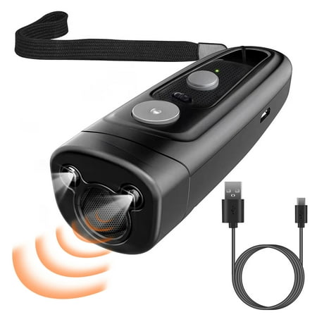 Ultrasonic Dog Anti-Bark Device TeqHome 2 in 1 Rechargeable Barking Control Training Tool 32ft LED Light 2 Mode Dog Whistle Safe for Dog Human