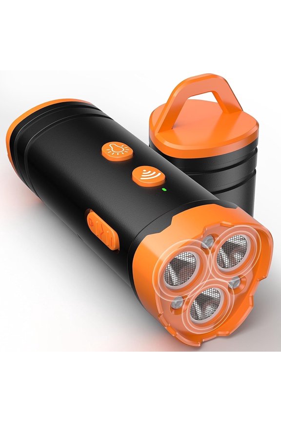 Ultrasonic Dog Barking Control Devices | 50FT w/Two Sonic Sensors | Anti Barking Device & Dog Bark Deterrent | Dog Whistle to Stop Barking | Better Than Shock Collar or Dog Training Collar, Orange