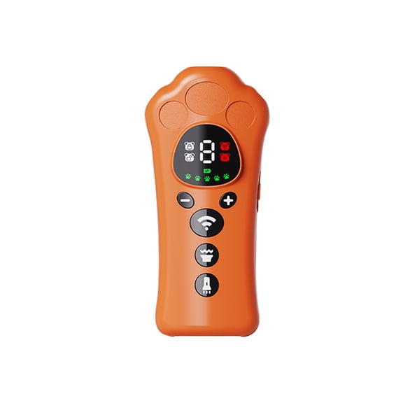 Ultrasonic Dog Repeller 3 Head, 9 Level Adjustable Anti Bark Device, Handheld Dog Deterrent with Strobe Light, 50ft Range for Outdoor Walking,Orange