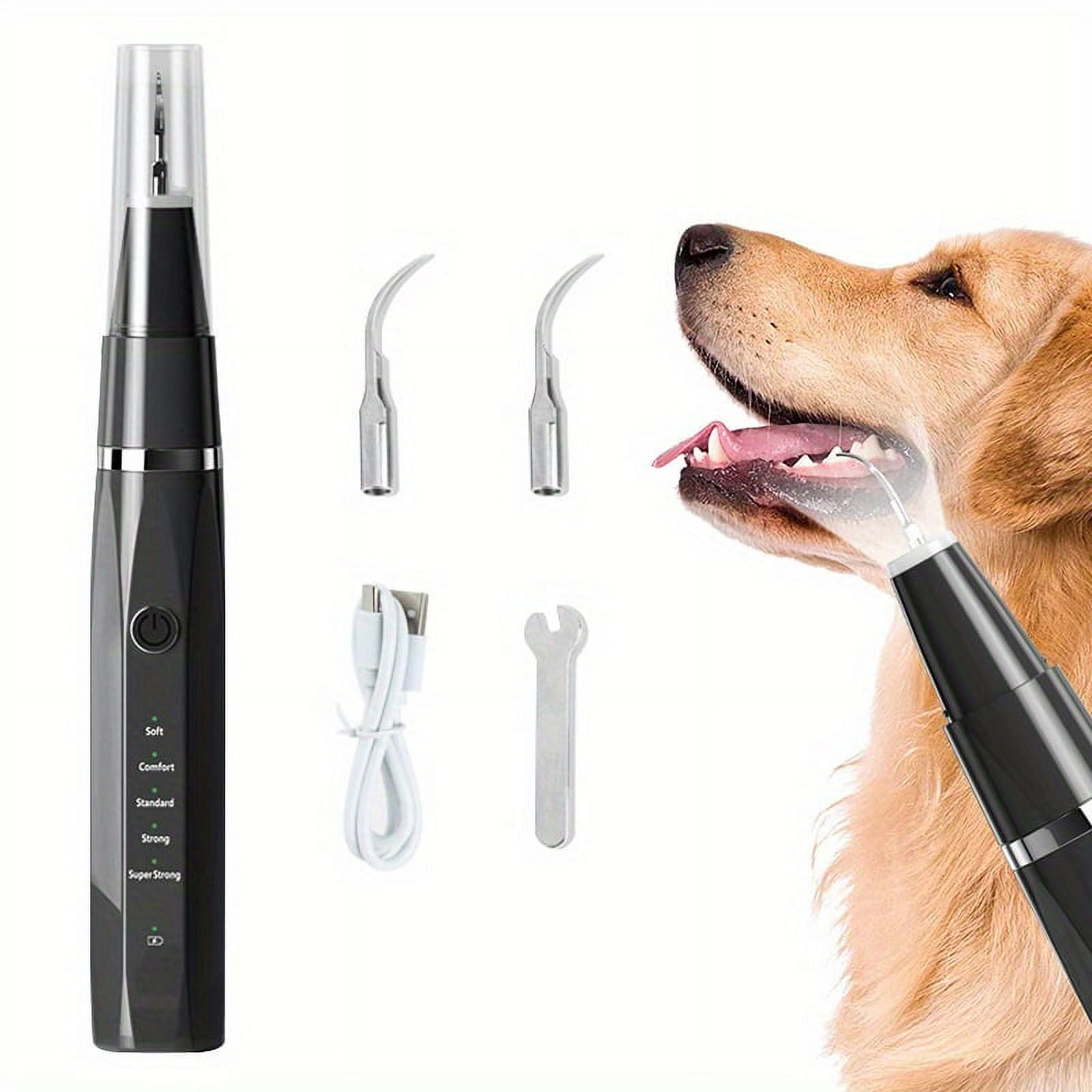 Ultrasonic Dog Teeth Cleaning Kit With LED Lamp For Pet, 5 Modes For