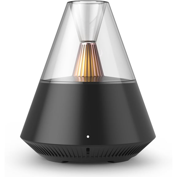 Ultrasonic Essential Oil Diffuser, 150ML Modern Aromatherapy Diffuser with Candle Light, 2 Mist Mode, Remote Control, Auto-Off, Small Cool Humidifier for Home Bedroom Office Yoga, Black