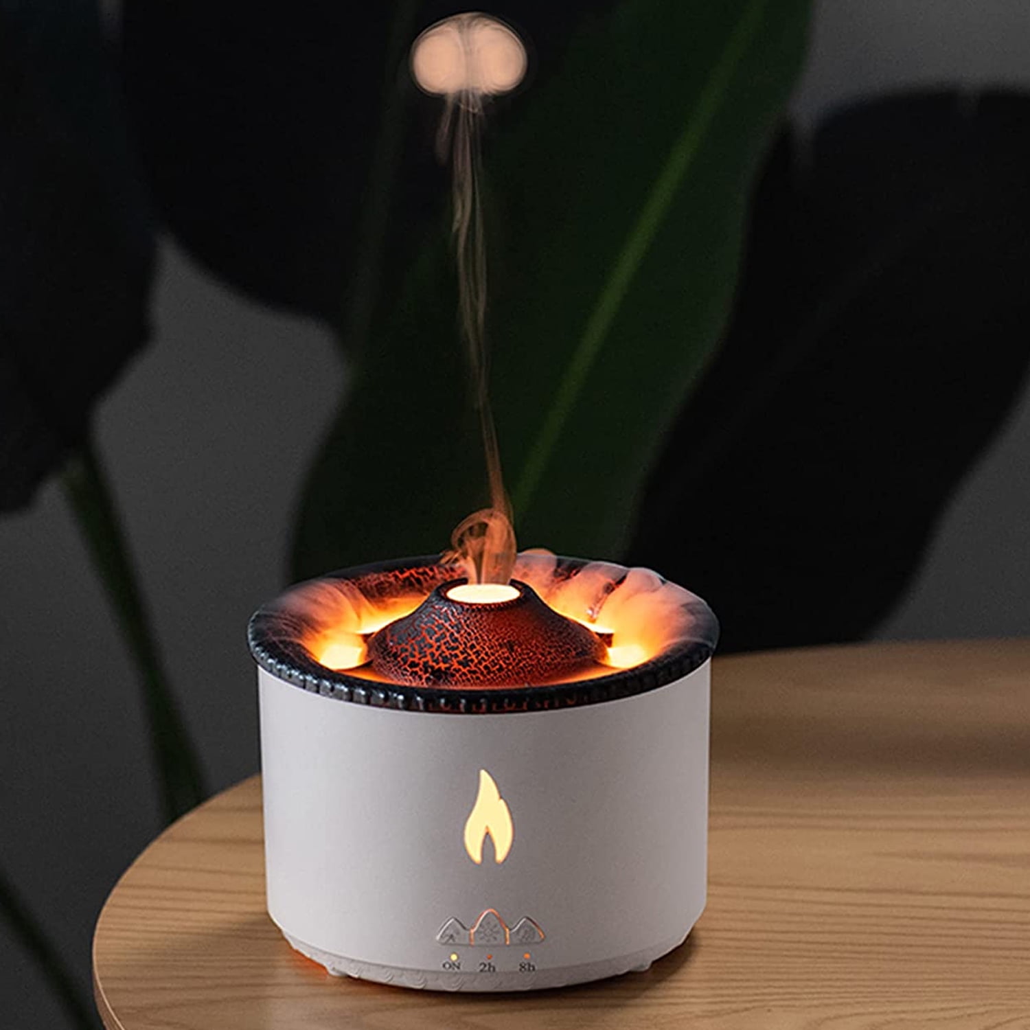  Cechlicht Volcano Diffuser, Essential Oil Diffuser 300ml Volcano  Humidifier with Flame & Volcano Mist Mode, 2 Colors, Timer, Auto Shut-Off,  Remote Control, Flame Diffusers for Home Bedroom Black : Health 