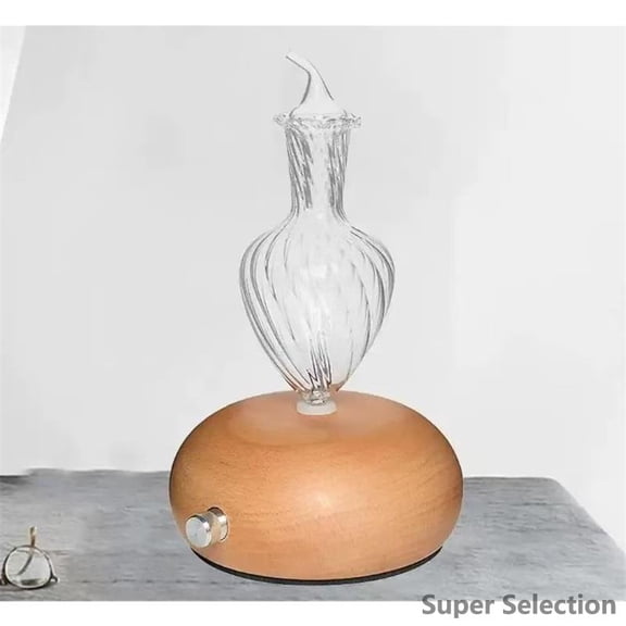 Ultrasonic Essential Oil Diffuser 3-in-1 - Aromatherapy Cool Mist Humidifier With Night Light, Natural Wood Base, USB Powered, Quiet For Home Office Bedroom,B,HOME