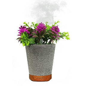 Ultrasonic Essential Oil Diffuser Simulation Plant, Aromatherapy Diffuser Cool Mist Humidifier with Auto Off Function, Decorative Flower Pot Aromatherapy Diffuser 120ml