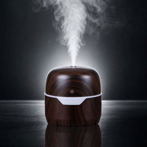 Ultrasonic Essential Oil Diffuser, Wood Grain Cool Mist Humidifier, Quiet Aroma Diffuser for Bedroom Office Desktop
