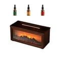 thumbnail image 1 of Ultrasonic Fireplace Flame Essential Oil Diffuser, Quiet Humidifier with 7-Color Night Light, Remote Control Aroma Diffuser with Timer & Auto Shut-Off for Bedroom, Office, 1 of 8