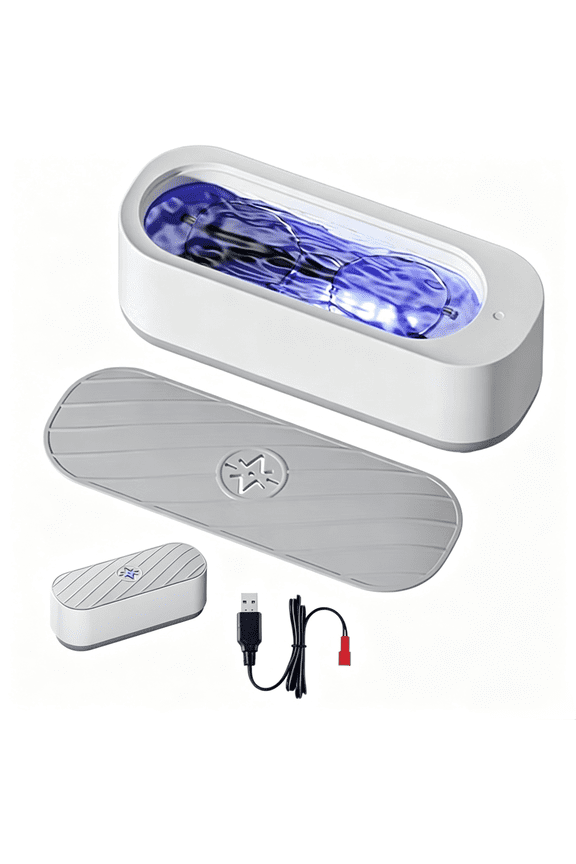 Ultrasonic Glasses Cleaner,Rechargeable Eyeglass Cleaner Machine ,Fast Deep Cleaning for Eyewear Jewelry Silver Retainer Eyeglass Watch