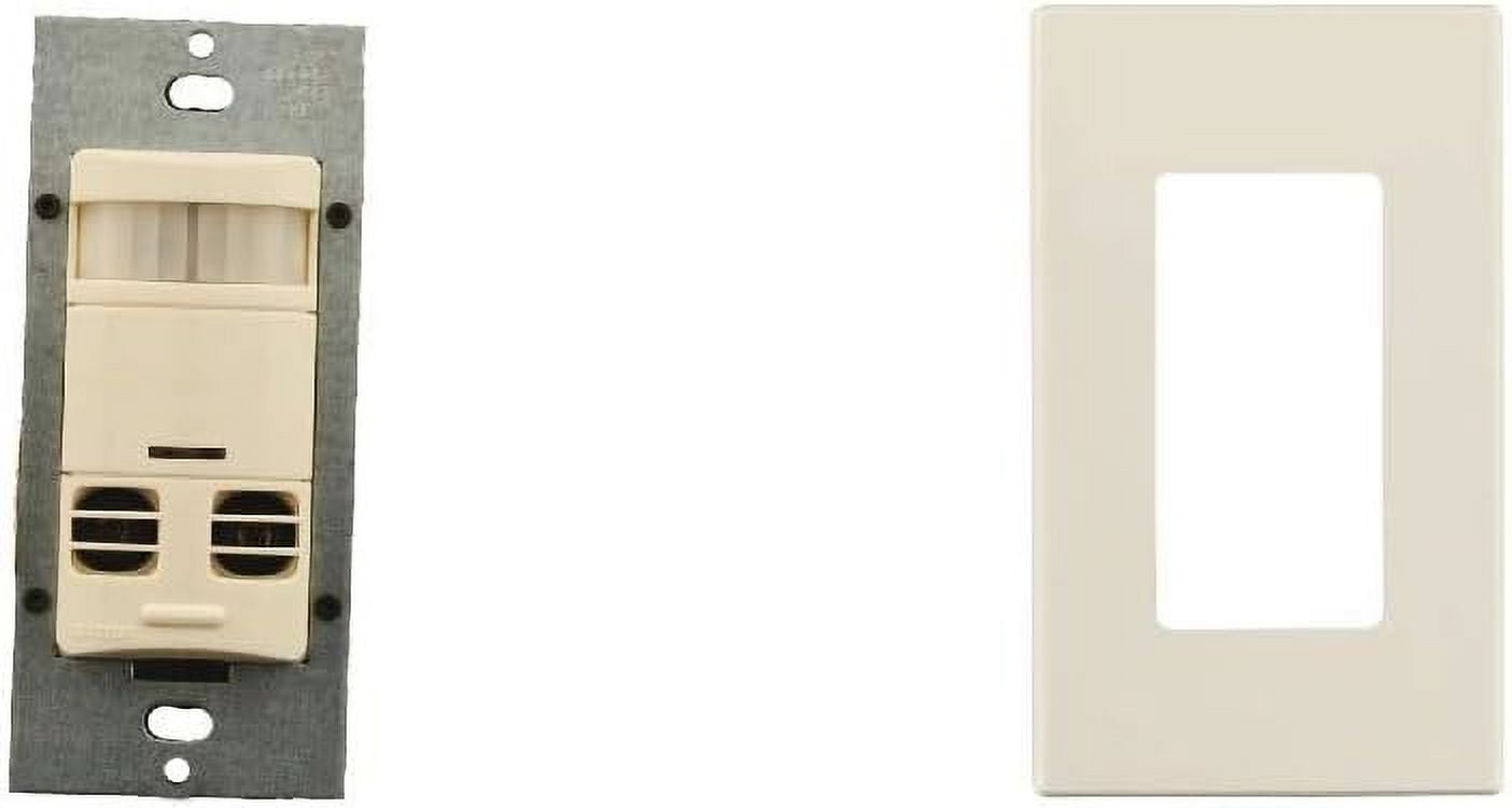 Ultrasonic/Infrared, MultiTechnology Wall Switch Sensor, No Neutral, 2400 Sq. Ft. Major & 400