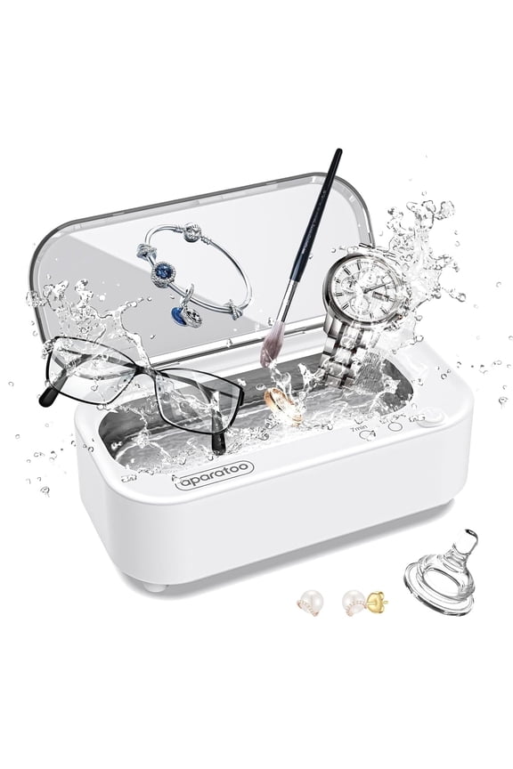 Ultrasonic Jewelry Cleaner, 12oz 48khz Professional Ultrasonic Cleaning Machine for Jewelry Eyeglasses Watches Rings