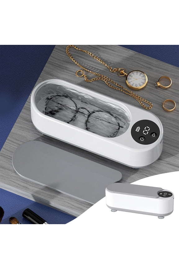 Ultrasonic Jewelry Cleaner,45KHz 15.2oz,Type C Rechargeable Professional Glasses Cleaning Machine for Earrings,Ring,Necklaces,Eye Glasses,Watches, Coins,Razors