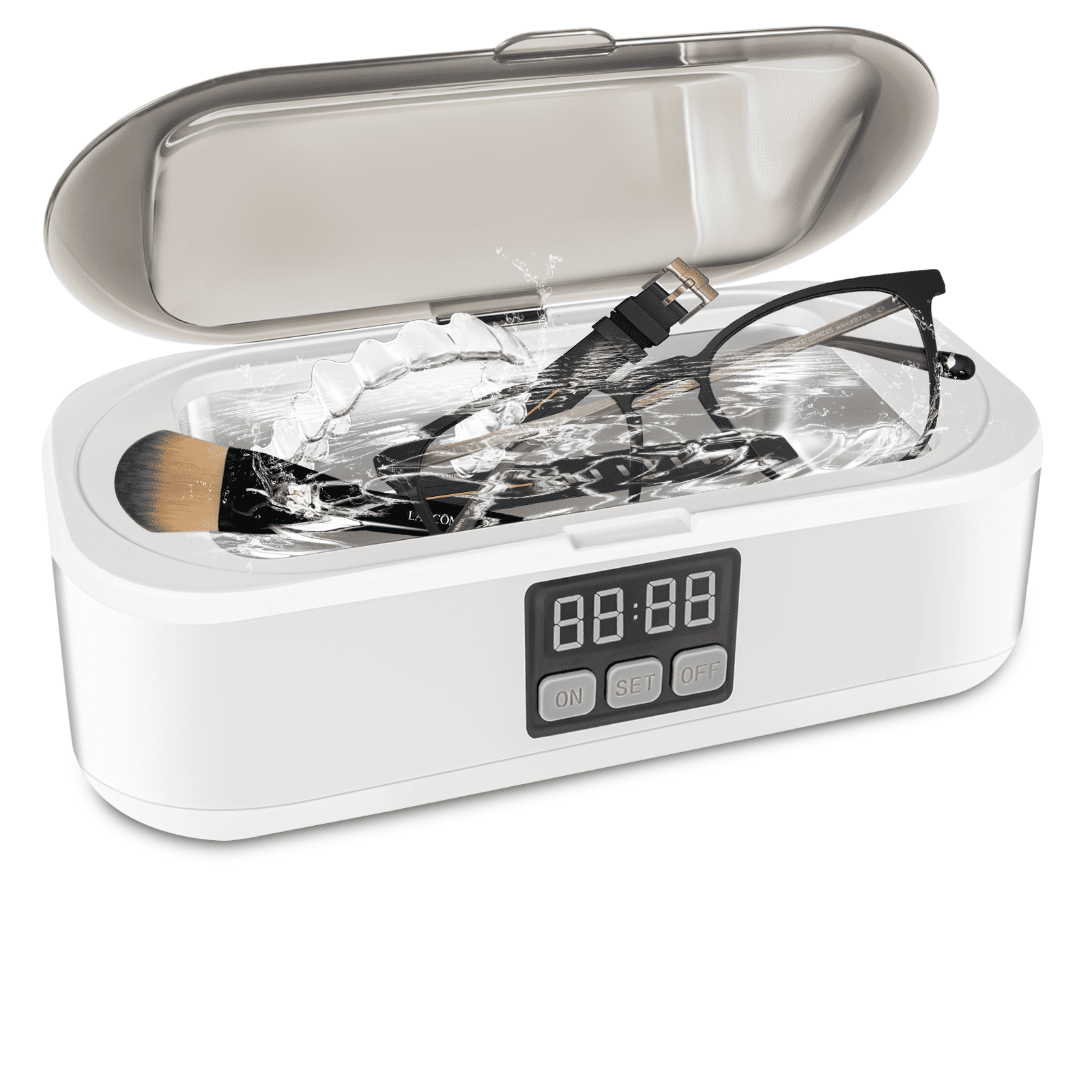 IDANG Ultrasonic Jewelry Cleaner, 700ML Portable Sonic Jewelry Cleaner Machine with 3 Modes Timer, Professional Ultrasonic Retainer Cleaner for Glasses, Rings, Dentures, Retainer, and Silver