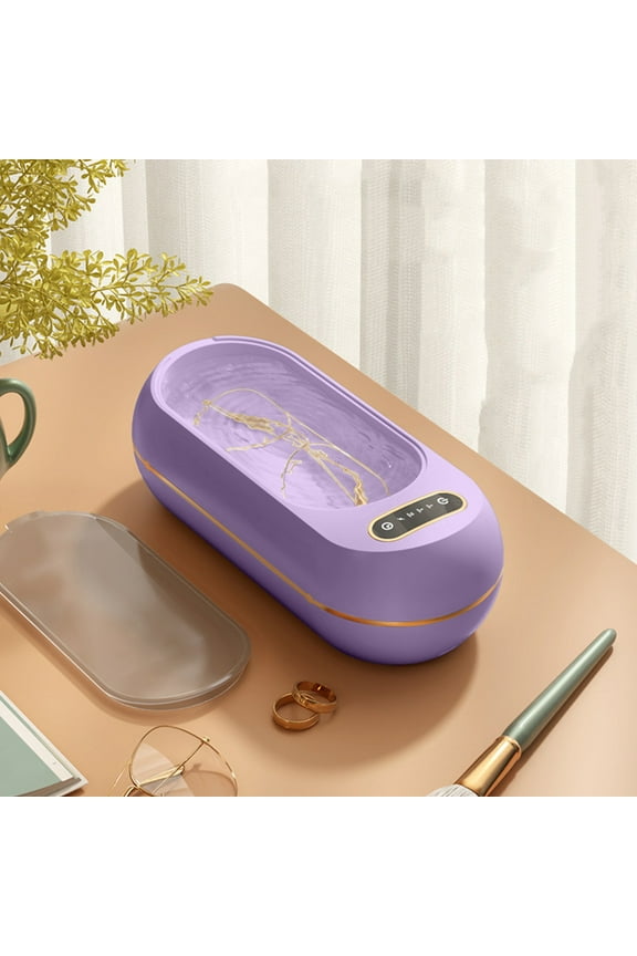 Ultrasonic Jewelry Cleaner 9.45x3.94in Portable USB Timed 3/5/10min 3 Modes for Rings Glasses Watches Dentures Household Travel Gentle Deep Cleaning Black White Green