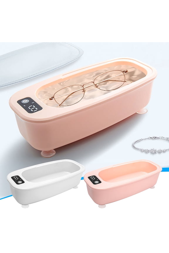 Ultrasonic Jewelry Cleaner Jewelry Cleaner Machine Portable Household Ultrasonic Cleaning Machine for Jewelry Rings Glasses Necklaces Eyeglass Coin