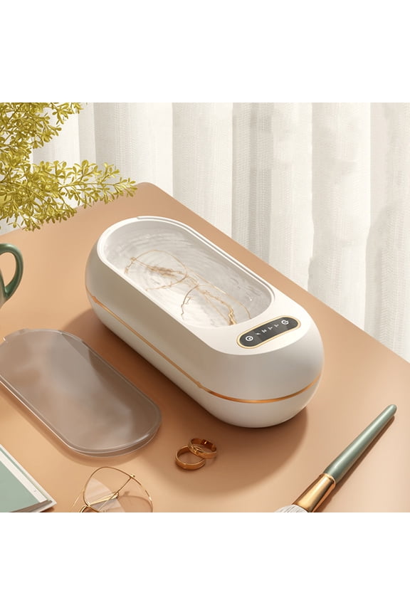 Ultrasonic Jewelry Cleaner Machine Portable Cleaning Device, Multi Mode Timer Cleaner For Rings Glasses Watches Denture, Deep Cleaning Vibration Machine USB Rechargeable Household Tool