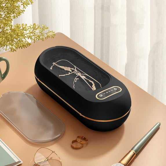 Ultrasonic Jewelry Cleaner Machine USB Rechargeable Jewelry Cleaning Device with 3 Vibration Modes and 3 5 10 Minute Timer for Rings Glasses Watches Dentures Jewelry Home Travel Care