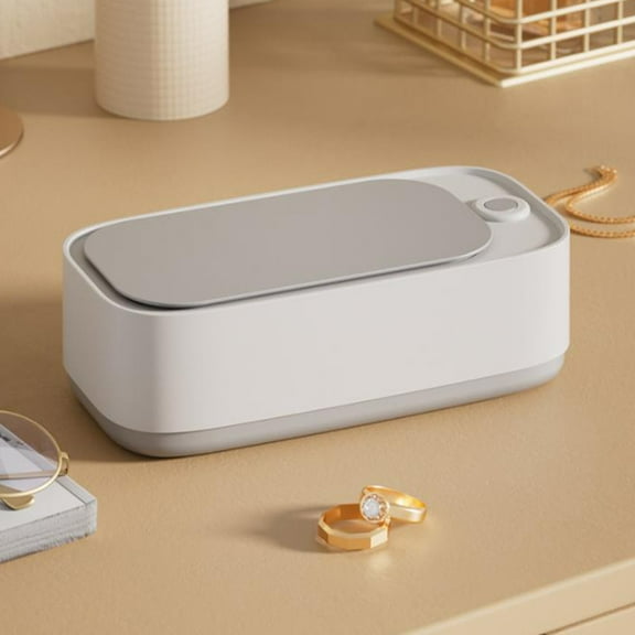 Ultrasonic Jewelry Cleaner,Portable Glasses Cleaner Machine,Dentures Cleaner with 304 Stainless Steel Tank for All Jewelry,Ring,Silver,Eyeglass,Keycap,Earrings,Small High-Frequency Cleaning Machine