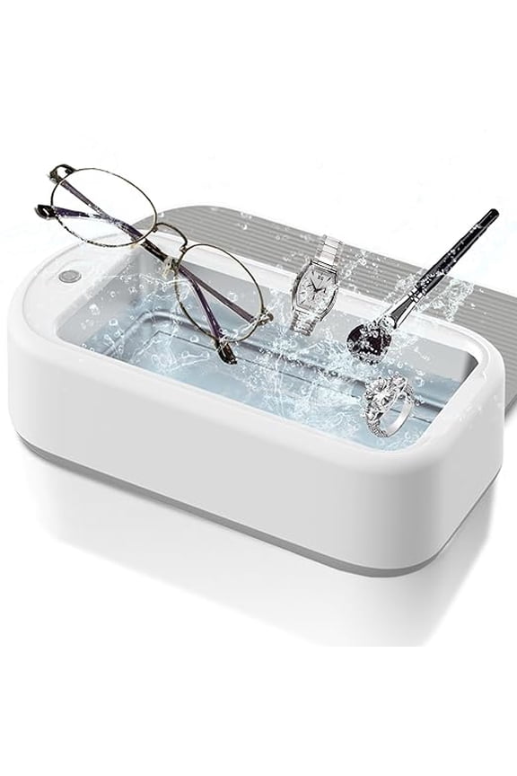 Ultrasonic Jewelry Cleaner, Ultrasonic Ring Cleaner Machine for Family Cleaning, Earrings, Glasses, Jewelry, Rings, Dentures
