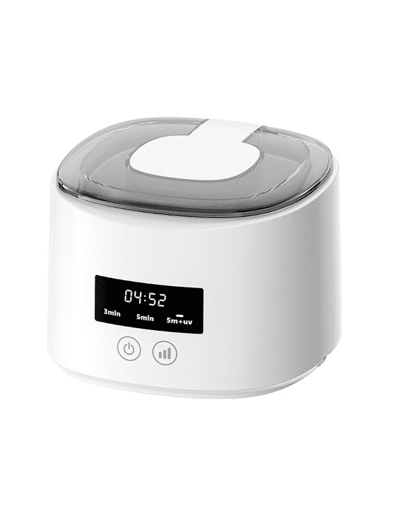 Ultrasonic Jewelry & Eyeglass Cleaner, 380ml 50kHz Sonic Cleaning Machine with 3 Modes, Compact Sonic Cleaner for Retainers, Aligners, Mouth Guards, Rings, Watches, Glasses & Daily Small Items