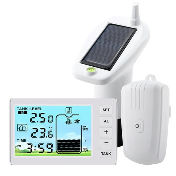Ultrasonic Level LED Digital Liquid Level with Temperature Display Low Level Alarm Waterproof