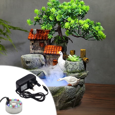 Ultrasonic Mist Maker Fogger with 12 LED Lights for Aquariums, Ponds, and Small Spaces