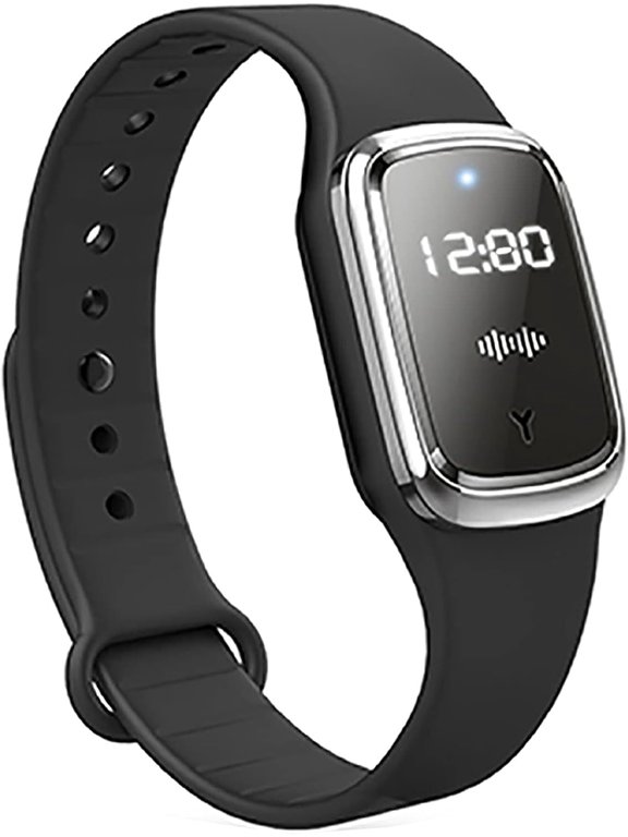 Ultrasonic Mosquito Repellent Bracelet, Mosquito Repellent Electronic Watch with Clock Function USB Rechargeable Anti