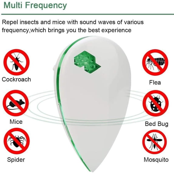 Ultrasonic Mosquito Repellent Indoor Plug-in Multifunctional Insect Repeller LED Night Light Mouse Repeller