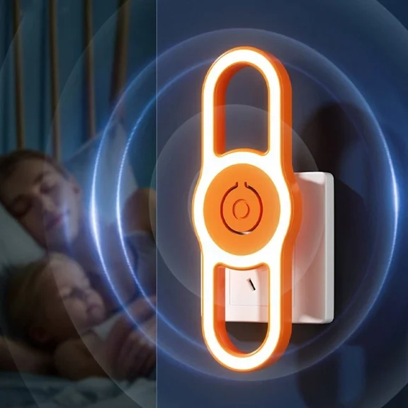 Ultrasonic Mosquito Repellent Plugin, Quiet LED Bug Zapper and Night Light for Bedroom(Vibrant Orange)