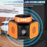 Ultrasonic Mouse Repellent with 360° Coverage, LED Strobe Lights, Safe for Home and Pets
