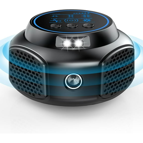 Ultrasonic Mouse Rodent Repelent Plug in Mouse Traps, 360° Pest Control Plug in Indoor for Mice Spider Bat Rodents Rats Squirrel Roaches Mouse Deterrrent for House, Kitchen, Garage, Black