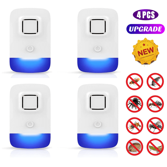 Ultrasonic Pest Control Repeler 6 Packs – Plug in Electronic Pest Control for Indoor Use, Mouse Traps Indoor for Home, Mosquito Repelent, Roach Killer, Spider & Ant Repelent Devices