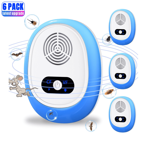 Ultrasonic Pest Control Repeler for Rodents and Insects Indoor, Powerful for Roaches, Mice, Bugs, Mosquitoes, Spiders, Ants