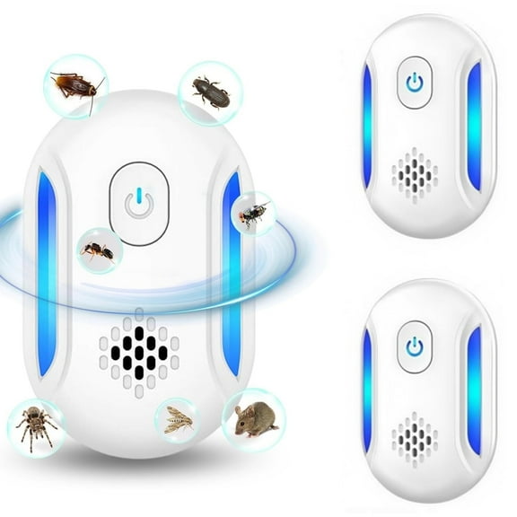 Ultrasonic Pest & Insect Repeler, Electric Mouse Repelent Plug ins for Roach, Rodent, Mouse, Bugs, Mosquito, Mice, Spider, Ant, Pest Control Plug in Indoor Home Kits, 2 Pack
