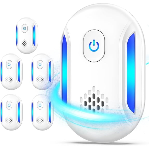 Ultrasonic Pest & Insect Repeler, Electric Mouse Repelent Plug ins for Roach, Rodent, Mouse, Bugs, Mosquito, Mice, Spider, Ant, Pest Control Plug in Indoor Home Kits, 6 Pack