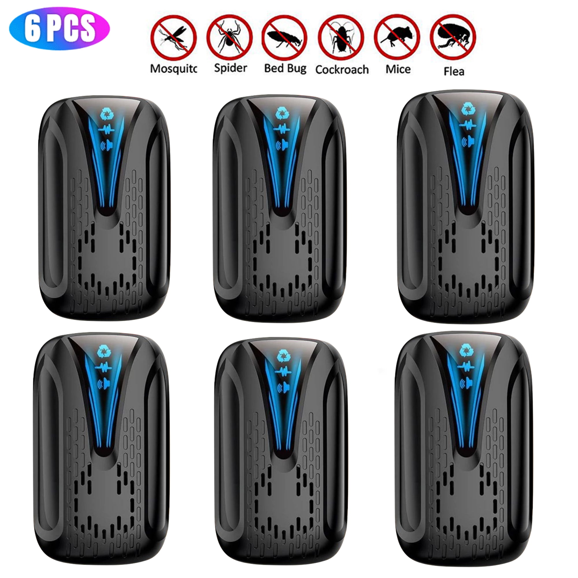 Ultrasonic Pest Repelent 6 Packs, Mice Repelent Plug ins for House ...