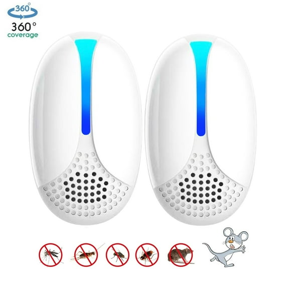 Ultrasonic Pest Repelent Indoor, 2 Packs Mouse Traps Pest Repeler Plug in, Electronic Pest Control for Mice, Roaches, Rats, Rodent, Mouse, Bugs, Mosquito, Spider for Home, Kitchen, Office, Garage