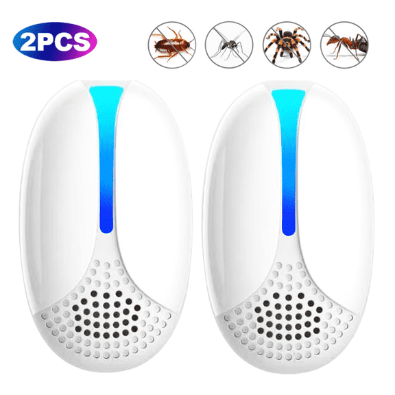 Ultrasonic Pest Repeler, 2 Pack Electronic Pest Control Plug in Indoor for Mice, Roaches, Bugs, Mouse, Rodent, Mosquio, Spider Insect Repelent for House, Kitchen, Garage, Basement