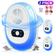 Ultrasonic Pest Repeler 2 Pack, Mice Repelent Ultrasonic Plug in, Electric Pest Control Plug in Indoor for Mouse, Rats, Roach, Rodent, Bugs, Ants, Spider for House, Kitchen, Office