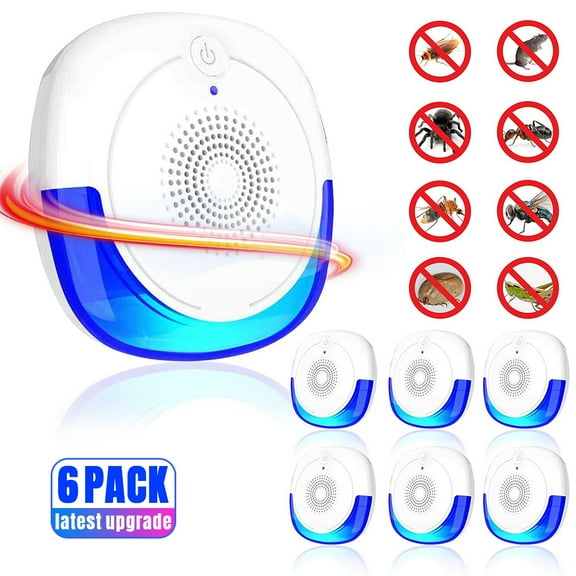 Ultrasonic Pest Repeler Plug in Indoor 6 Pack, Electronic Pest Control Plug in for Mouse, Mosquito, Roach, Beg Bugs, Rat, Rodent Repelent for House, Warehouse, Office, Garage