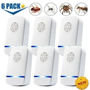 Ultrasonic Pest Repeller, 2025 NEW Electronic Indoor Pest Repellent Plug in for Insects, Mice, Ant, Mosquito, Spider, Rodent, Roach, Mosquito Repellent for Human and Pets Safe, 6 Pack