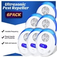 thumbnail image 1 of Ultrasonic Pest Repeller 6 Pack, Electronic Plug in Indoor Pest Repellent, Ultrasonic Pest Repellent,Indoor Pest Control for Home,Kitchen, Office, Garage, Hotel, 1 of 9