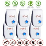 Ultrasonic Pest Repeller 6 Pack.Pest Control Ultrasonic Repellent.Electronic Insects & Rodents Repellent