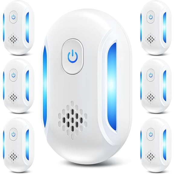 Ultrasonic Pest Repeller 6 Pack, Pest Control Ultrasonic Repellent, Electronic Insects & Rodents Repellent