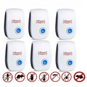Ultrasonic Pest Repeller 6 Pack, Pest Control Ultrasonic Repellent, Electronic Insects & Rodents Repellent
