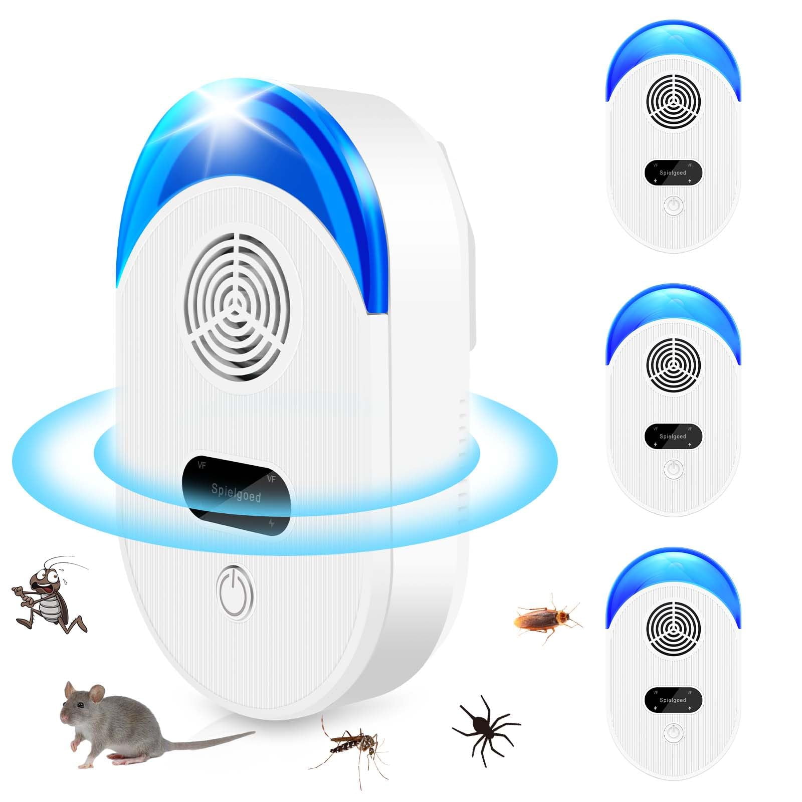 Ultrasonic Pest Repeller, 6 Pack Pest Repellent Indoor, Plug in Insect Control for Spider, Mouse, Ants, Bed Bugs, Fleas, Cockroaches, Flies, Spider, Wasp