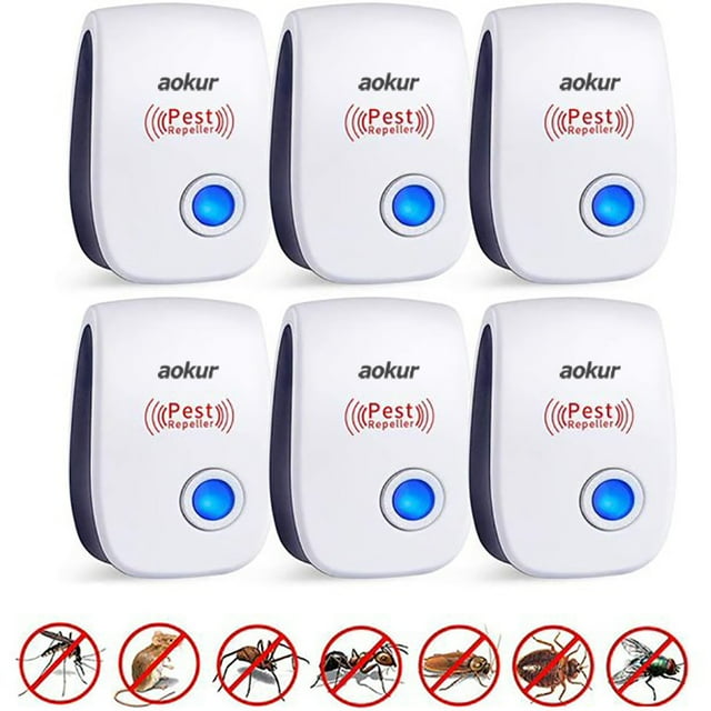 Ultrasonic Pest Repeller 6 Pack Pest Repellent, Pest Control Plug in