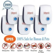 Ultrasonic Pest Repeller.6 Packs.2022 Upgraded.Electronic Indoor Pest Repellent Plug in for Insects.Mice,Ant.Mosquito.Spider.Rodent.Roach.Mosquito Repellent for Children and Pets' Safe