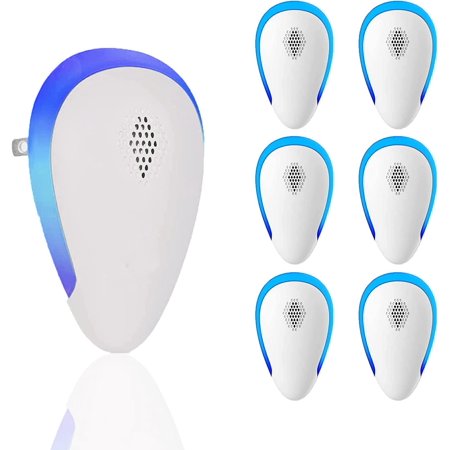 Ultrasonic Pest Repeller 6 Packs, 2023 Newest Electronic Pest Repellent Indoor Plug in Bug Repellent for Pest Control Mosquito, Spider, Mice, Ant, Insects, Roach