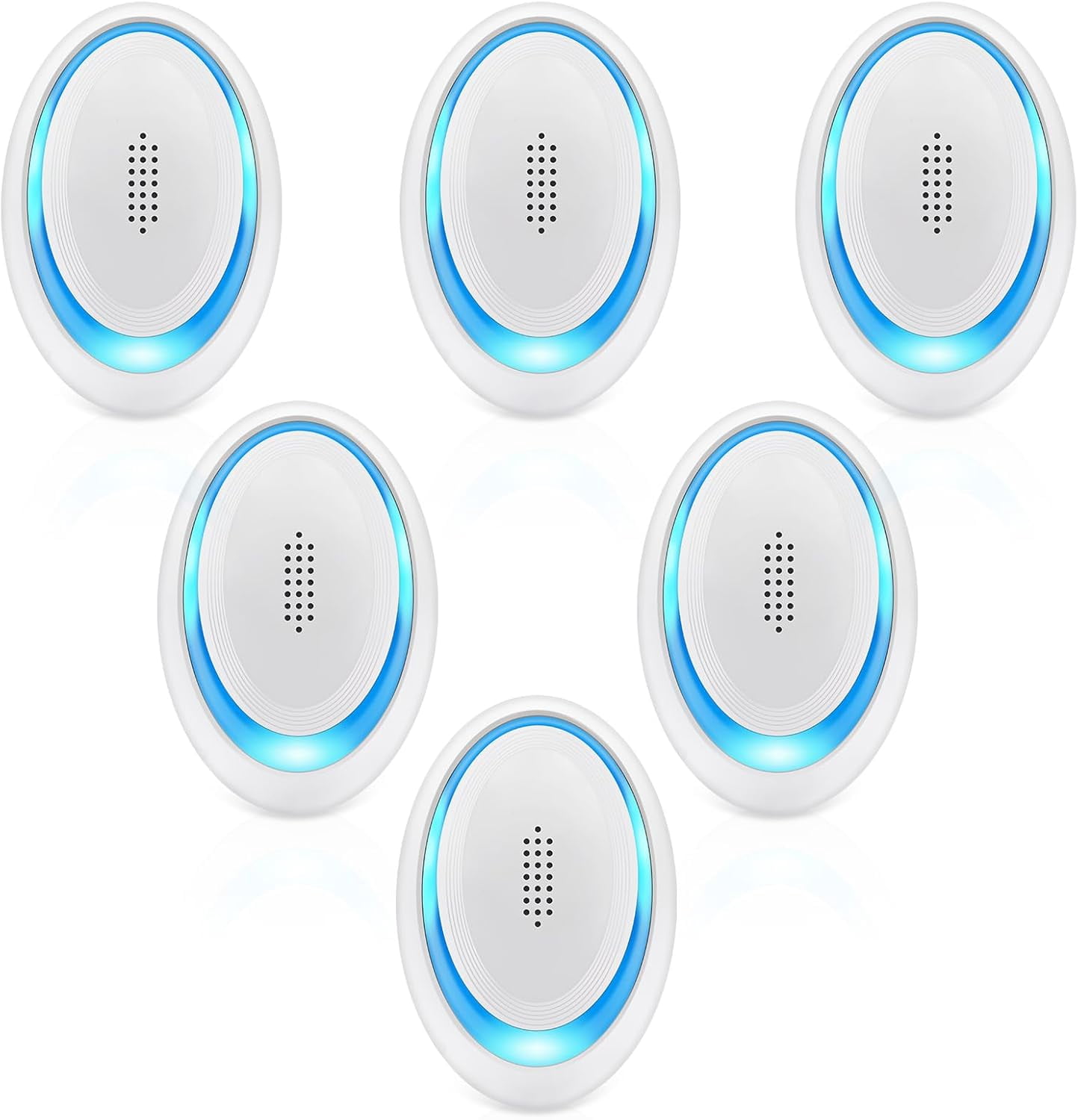 Ultrasonic Pest Repeller 6 Packs,Electronic Pest Repellent Pest Control Indoor for Living Room, Office, Warehouse, Garage, Hotel