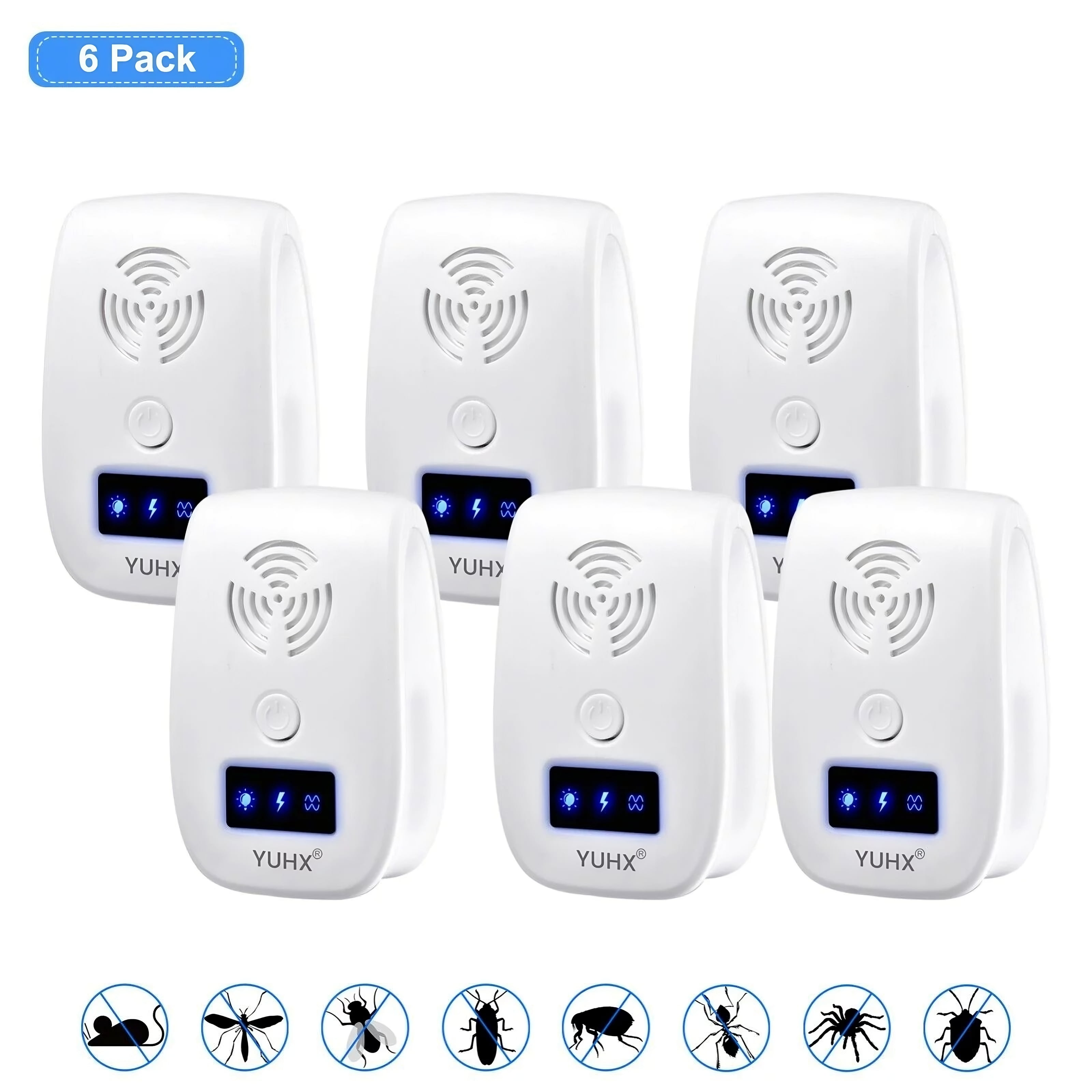 Ultrasonic Pest Repeller Electronic Pest Repellent Plug in for Mosquito Mouse Bugs Mouse repellent with night light
